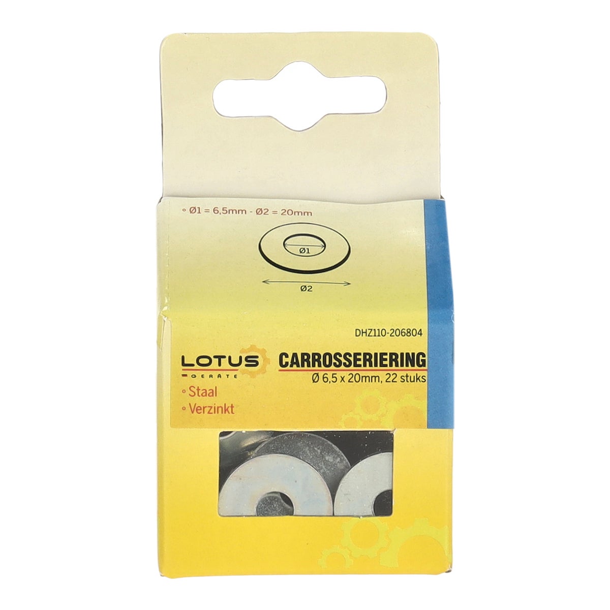 Carrosseriering Ø6,5 x 20 mm 22 stuks Lotus Carrosseriering Ø6,5 x 20 mm 22 stuks Lotus