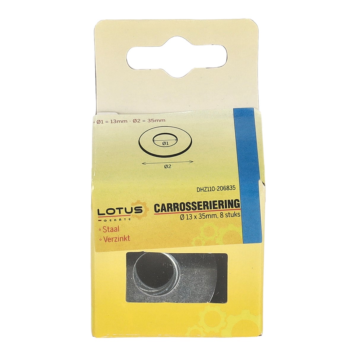 Carrosseriering Ø13 x 35 mm 8 stuks Lotus Carrosseriering Ø13 x 35 mm 8 stuks Lotus