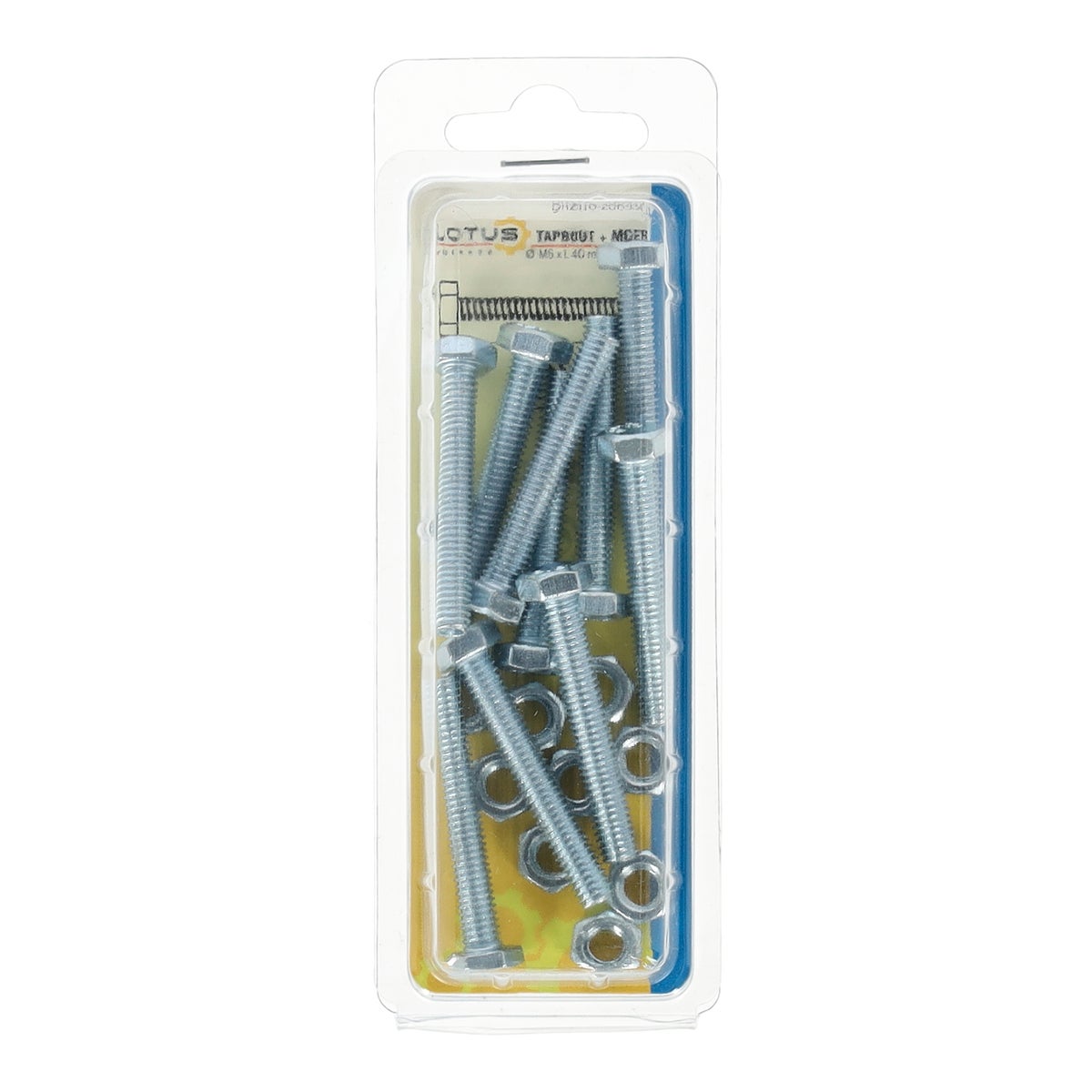 Tapbout met moer M6 x 40 mm 10 stuks Lotus Tapbout met moer M6 x 40 mm 10 stuks Lotus