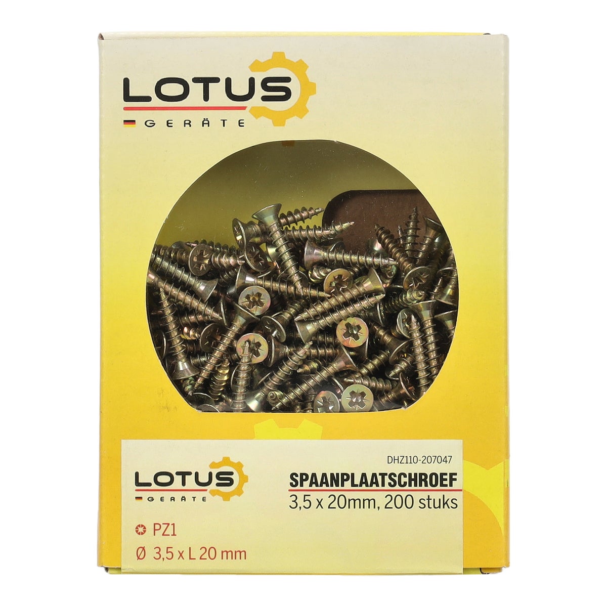Spaanplaatschroef 3,5 x 20 mm 200 stuks Lotus Spaanplaatschroef 3,5 x 20 mm 200 stuks Lotus