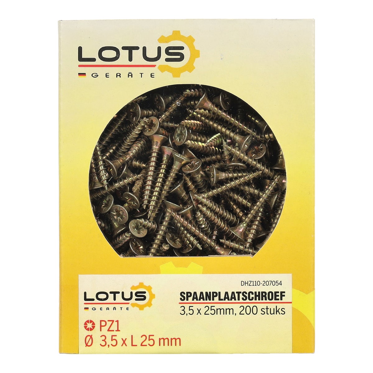 Spaanplaatschroef 3,5 x 25 mm 200 stuks Lotus Spaanplaatschroef 3,5 x 25 mm 200 stuks Lotus