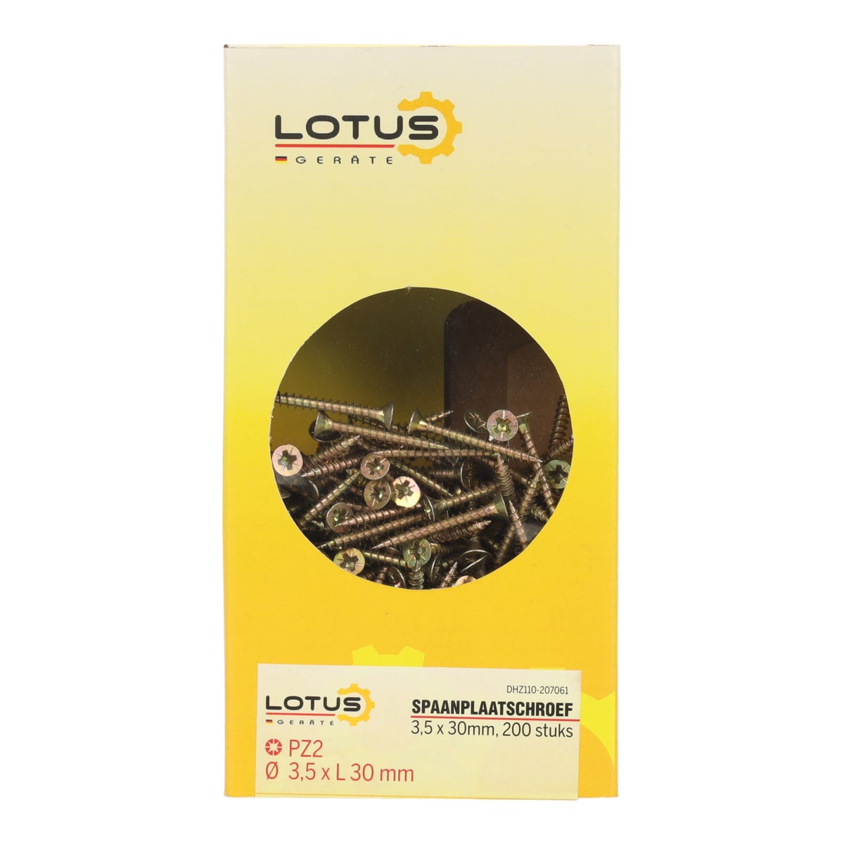 Spaanplaatschroef 3,5 x 30 mm 200 stuks Lotus Spaanplaatschroef 3,5 x 30 mm 200 stuks Lotus