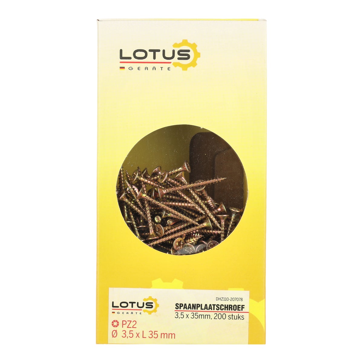 Spaanplaatschroef 3,5 x 35 mm 200 stuks Lotus Spaanplaatschroef 3,5 x 35 mm 200 stuks Lotus