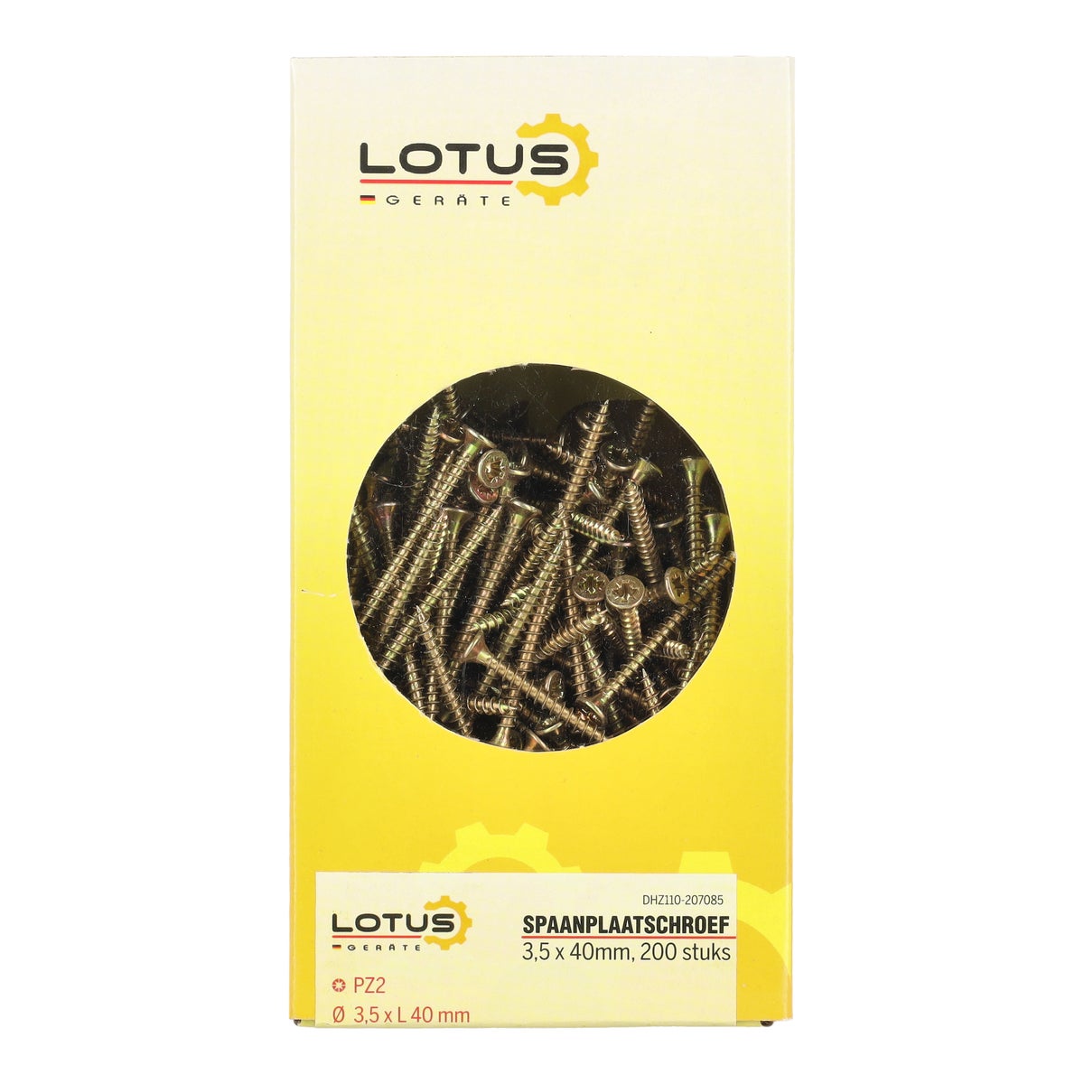 Spaanplaatschroef 3,5 x 40 mm 200st Lotus Spaanplaatschroef 3,5 x 40 mm 200st Lotus