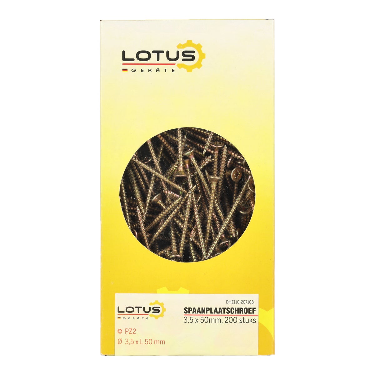 Spaanplaatschroef 3,5 x 50 mm 200 stuks Lotus Spaanplaatschroef 3,5 x 50 mm 200 stuks Lotus