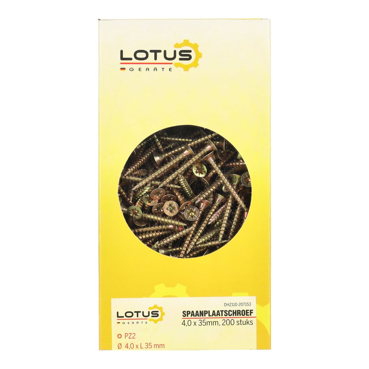Spaanplaatschroef 4,0 x 3 5 mm 200 stuks Lotus Spaanplaatschroef 4,0 x 3 5 mm 200 stuks Lotus