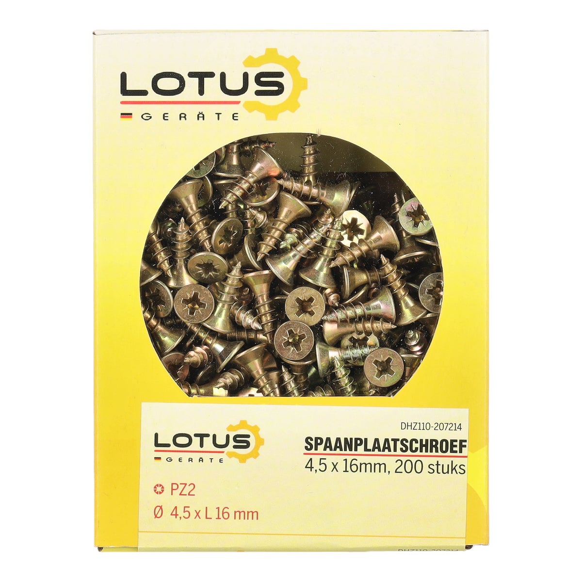 Spaanplaatschroef 4,5 x 16 mm 200 stuks Lotus Spaanplaatschroef 4,5 x 16 mm 200 stuks Lotus