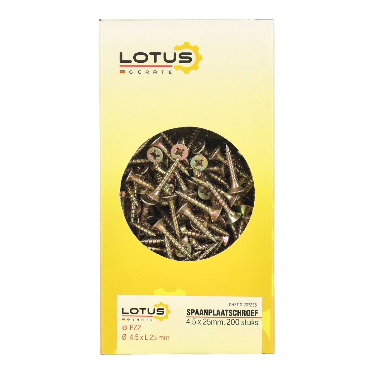 Spaanplaatschroef 4,5 x 25 mm 200 stuks Lotus Spaanplaatschroef 4,5 x 25 mm 200 stuks Lotus