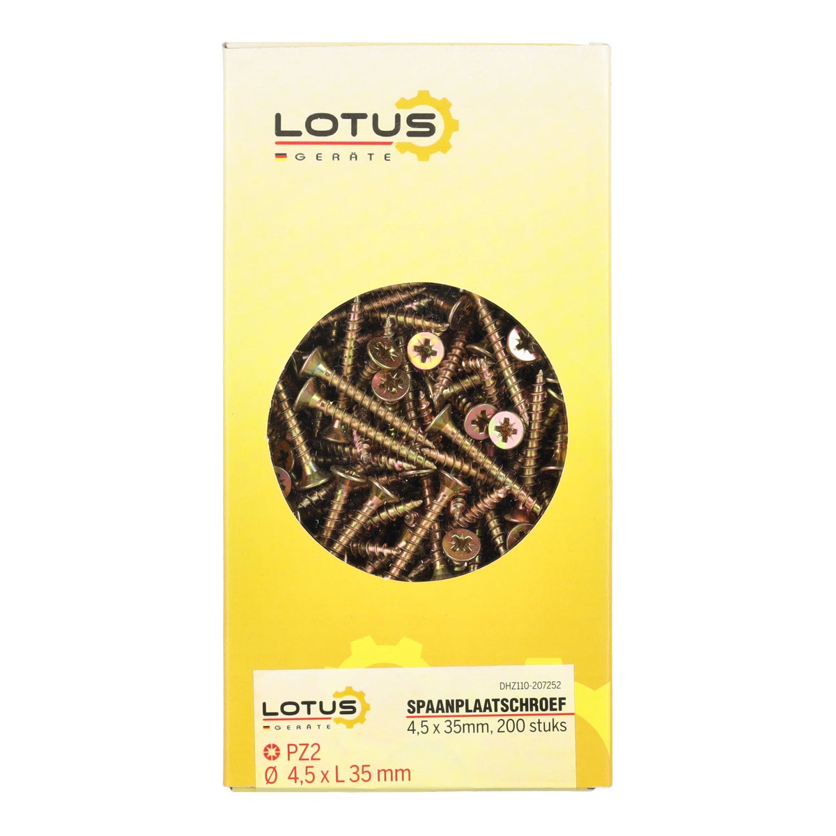 Spaanplaatschroef 4,5 x 35 mm 200 stuks Lotus Spaanplaatschroef 4,5 x 35 mm 200 stuks Lotus