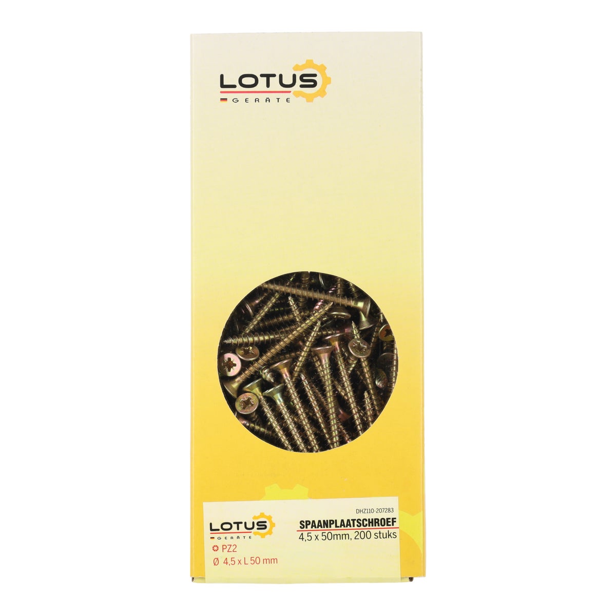 Spaanplaatschroef 4,5 x 50 mm 200 stuks Lotus Spaanplaatschroef 4,5 x 50 mm 200 stuks Lotus
