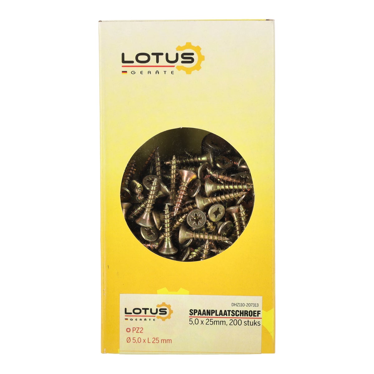 Spaanplaatschroef 5,0 x 25 mm 200 stuks Lotus Spaanplaatschroef 5,0 x 25 mm 200 stuks Lotus