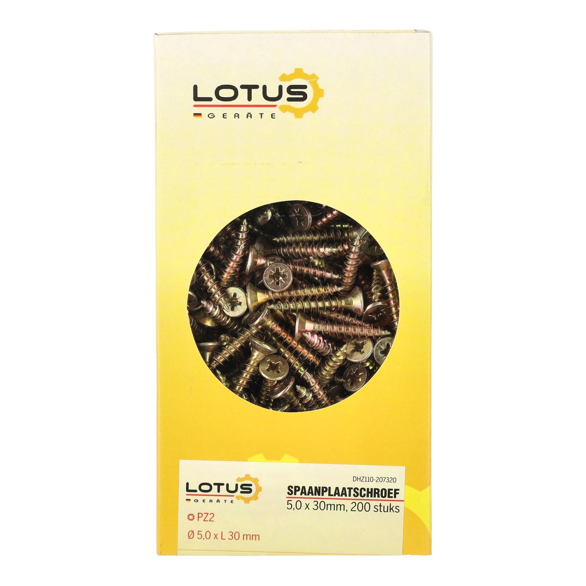 Spaanplaatschroef 5,0 x 30 mm 200 stuks Lotus Spaanplaatschroef 5,0 x 30 mm 200 stuks Lotus