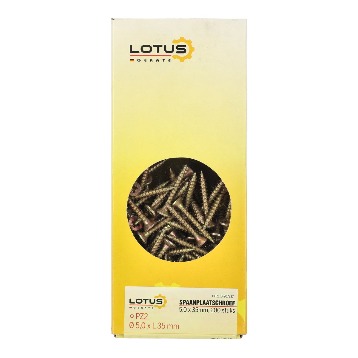 Spaanplaatschroef 5,0 x 35 mm 200 stuks Lotus Spaanplaatschroef 5,0 x 35 mm 200 stuks Lotus