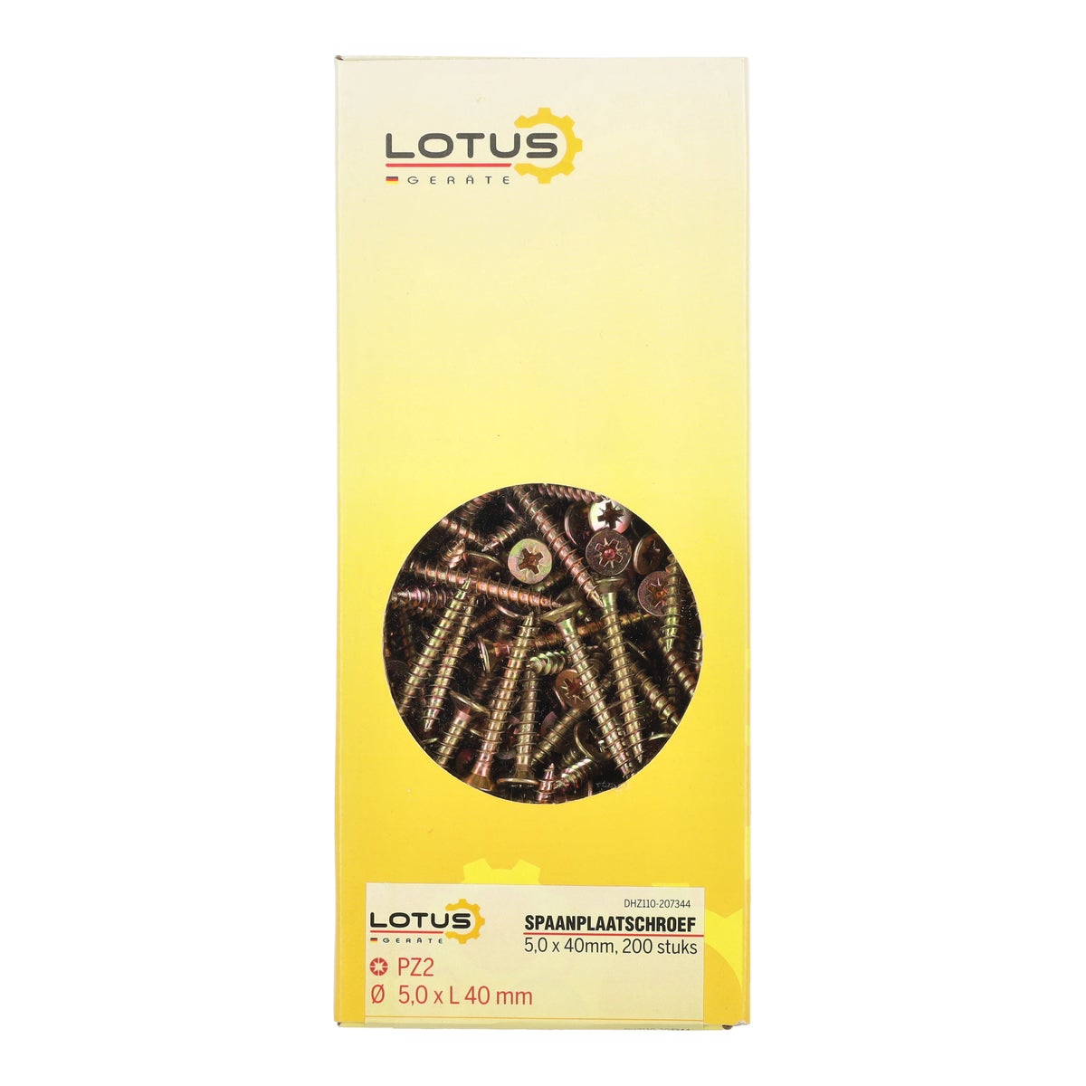 Spaanplaatschroef 5,0 x 40 mm 200st Lotus Spaanplaatschroef 5,0 x 40 mm 200st Lotus