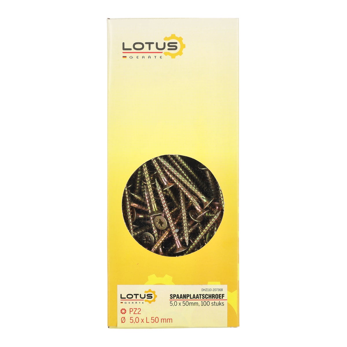 Spaanplaatschroef 5,0 x 50 mm 100 stuks Lotus Spaanplaatschroef 5,0 x 50 mm 100 stuks Lotus