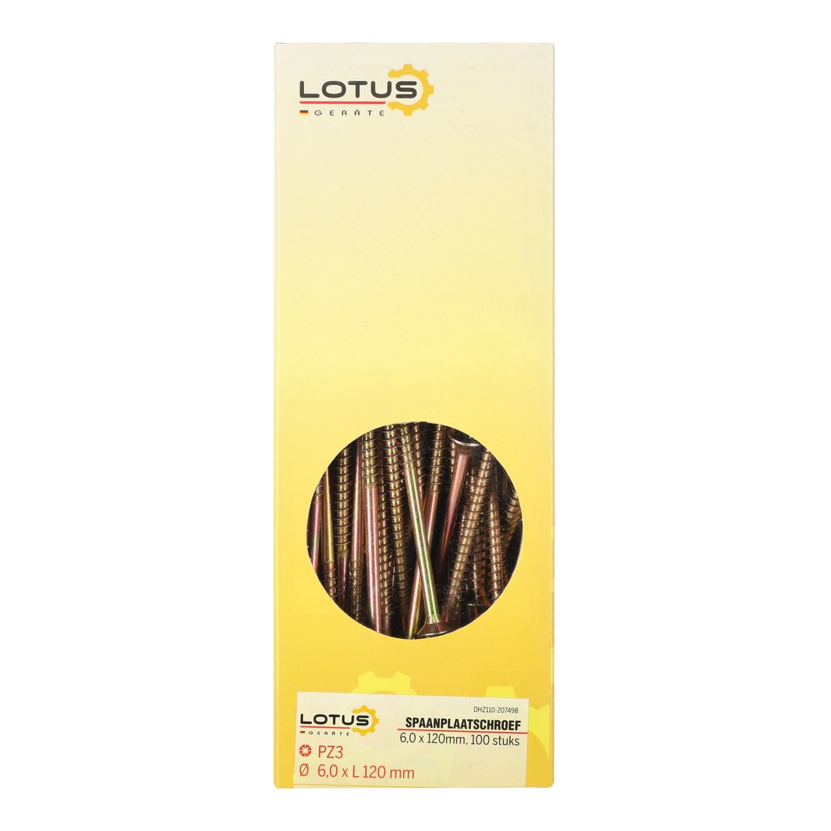 Spaanplaatschroef 6,0 x 120 mm 100 stuks Lotus Spaanplaatschroef 6,0 x 120 mm 100 stuks Lotus