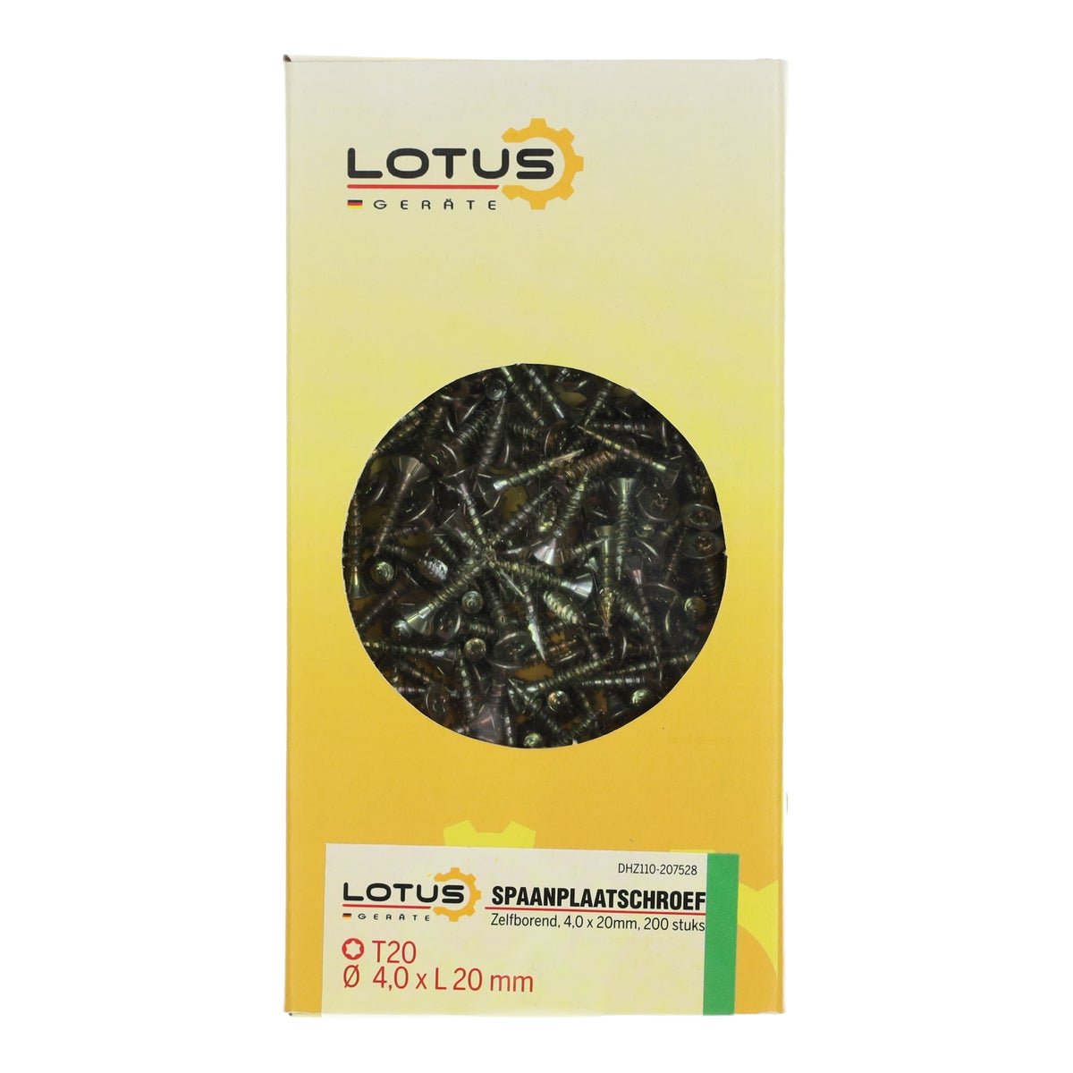 Zelfborende spaanplaatschroef 4,0 x 20 mm 200st. Lotus Zelfborende spaanplaatschroef 4,0 x 20 mm 200st. Lotus