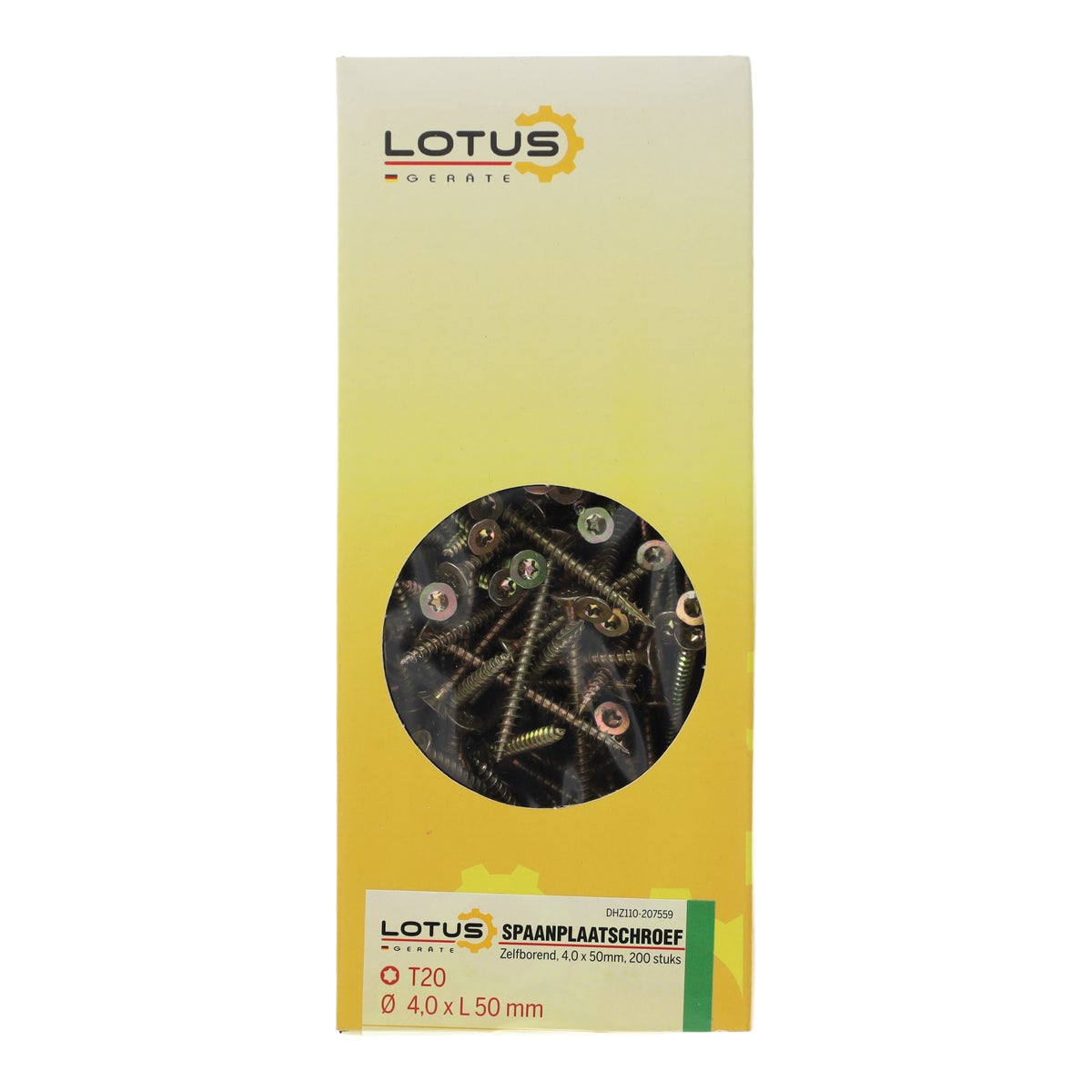 Zelfborende spaanplaatschroef 4,0 x 50 mm 200 stuks Lotus Zelfborende spaanplaatschroef 4,0 x 50 mm 200 stuks Lotus