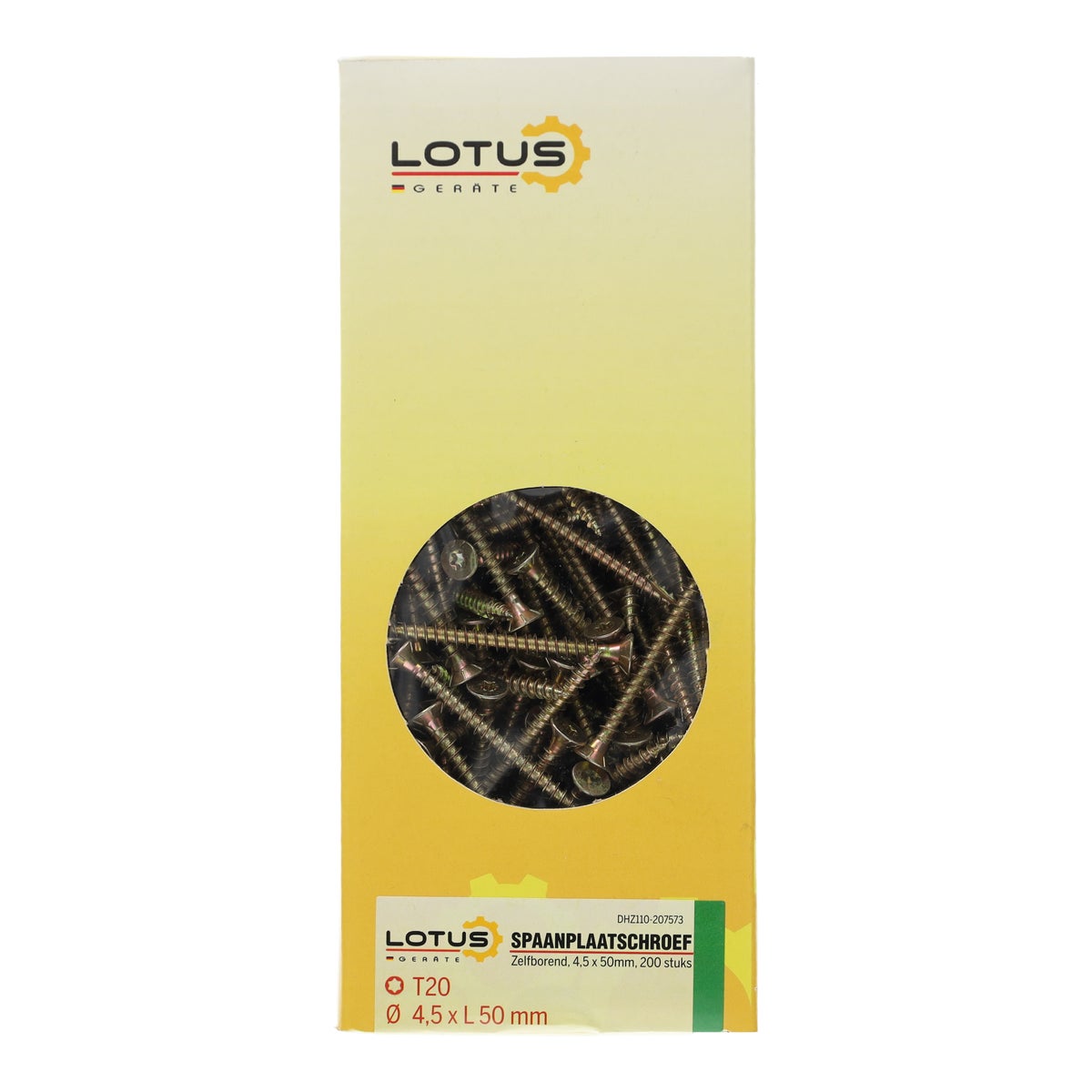 Zelfborende spaanplaatschroef 4,5 x 50 mm 200 stuks Lotus Zelfborende spaanplaatschroef 4,5 x 50 mm 200 stuks Lotus