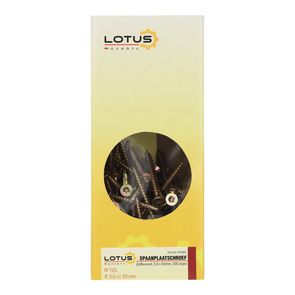 Zelfborende spaanplaatschroef 5,0 x 50 mm 100st. Lotus Zelfborende spaanplaatschroef 5,0 x 50 mm 100st. Lotus