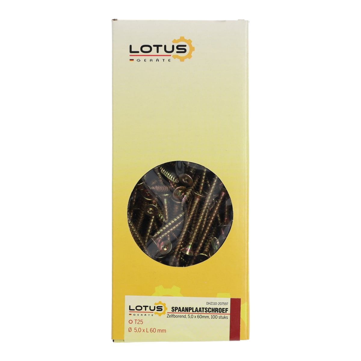 Zelfborende spaanplaatschroef 5,0 x 60 mm 100 stuks Lotus Zelfborende spaanplaatschroef 5,0 x 60 mm 100 stuks Lotus