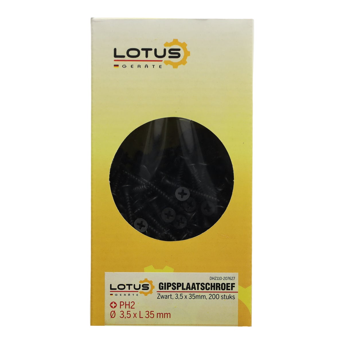 Gipsplaatschroef zwart 3,5 x 35 mm 200 stuks Lotus Gipsplaatschroef zwart 3,5 x 35 mm 200 stuks Lotus