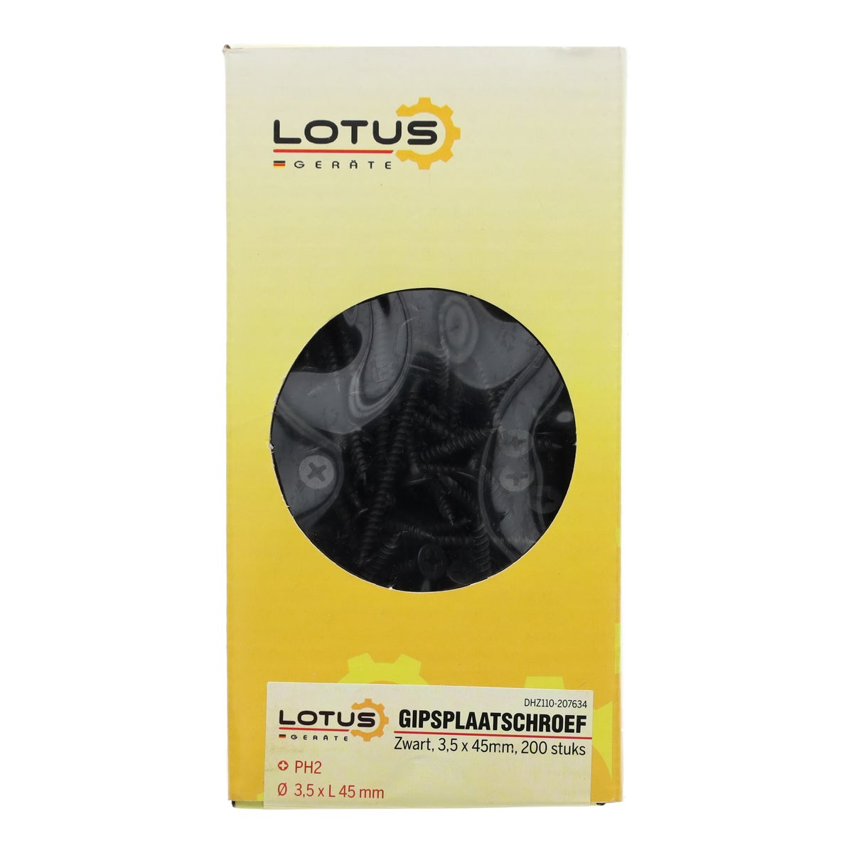 Gipsplaatschroef zwart 3,5 x 45 mm 200 stuks Lotus Gipsplaatschroef zwart 3,5 x 45 mm 200 stuks Lotus