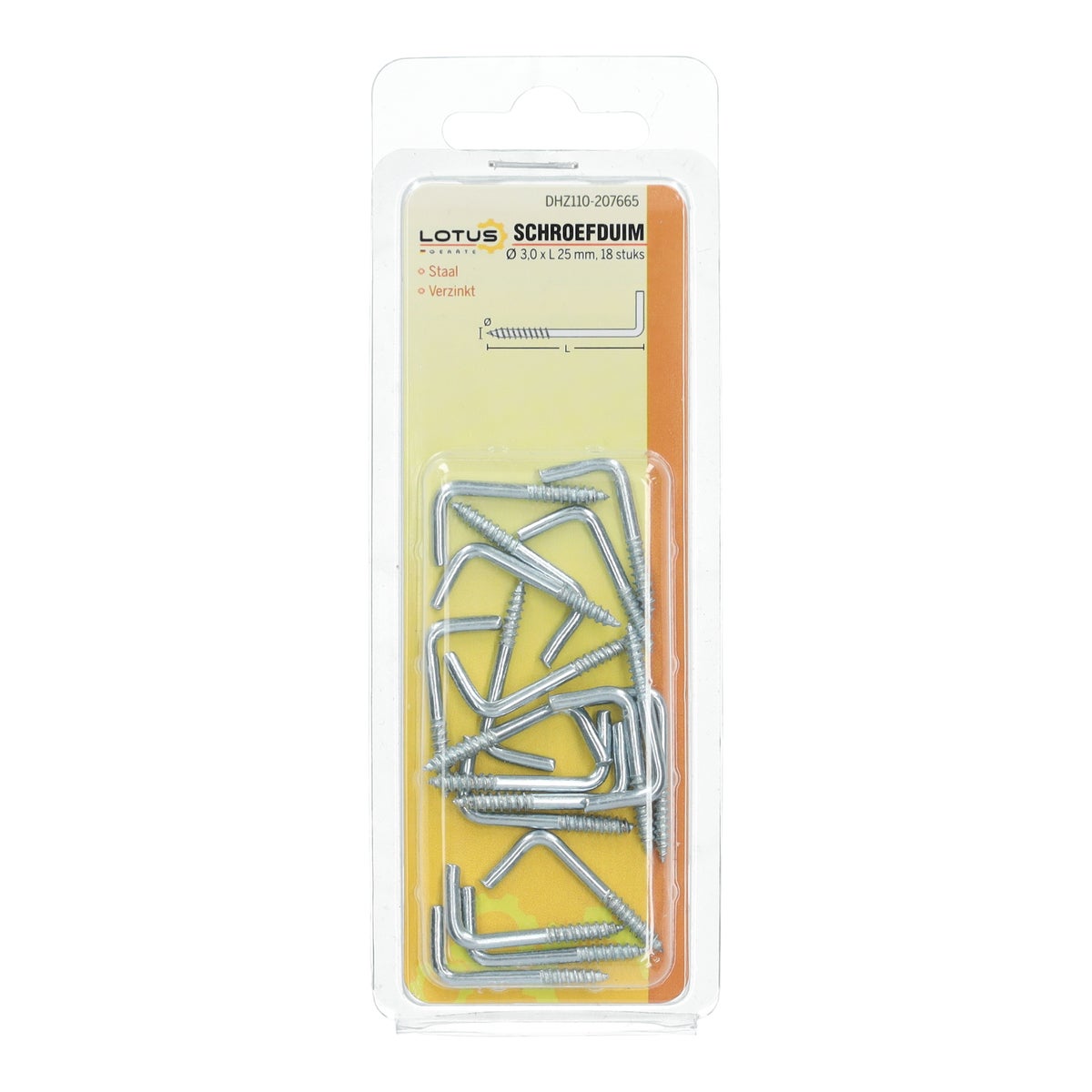 Schroefduim 3,0 x 25 mm 18 stuks Lotus Schroefduim 3,0 x 25 mm 18 stuks Lotus