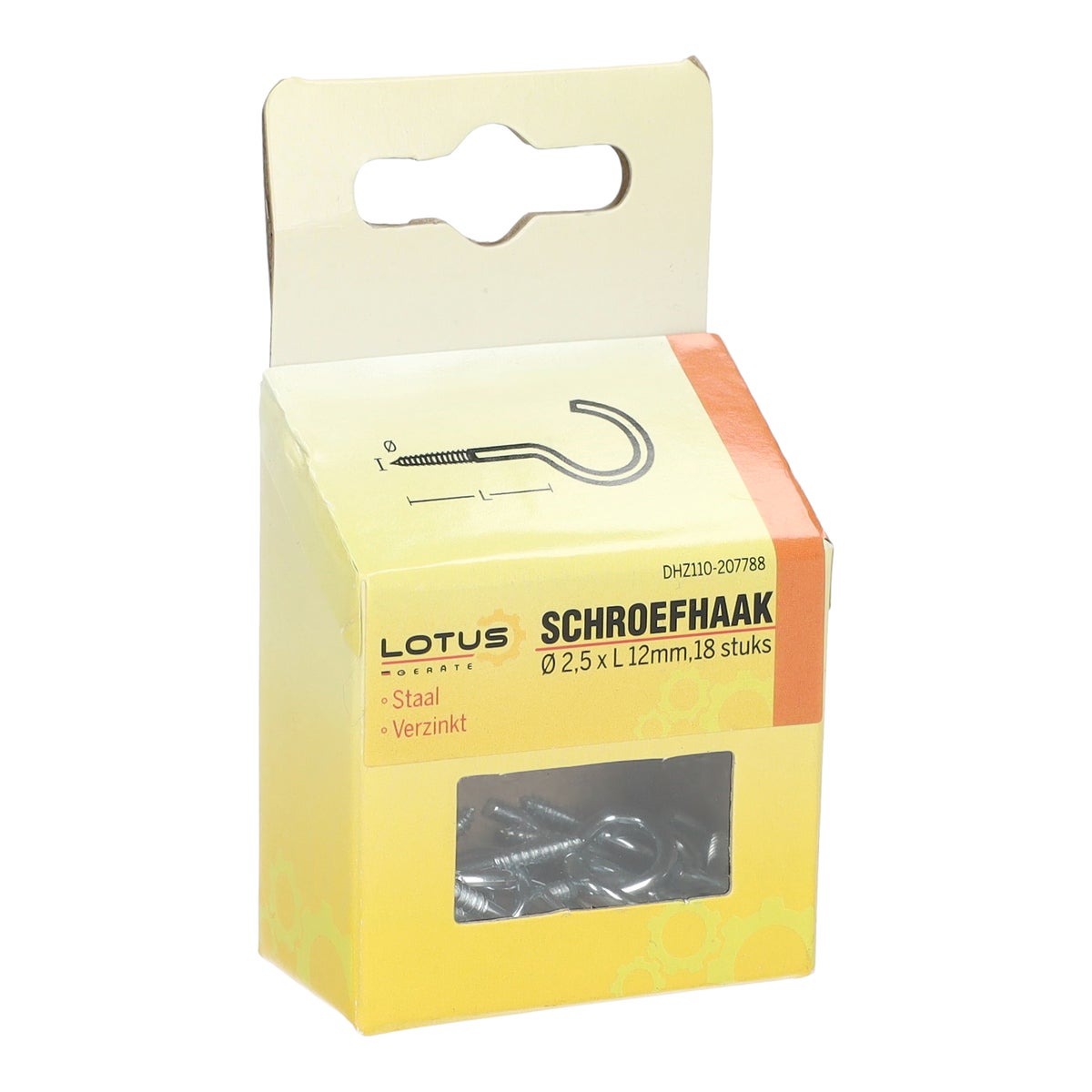 Schroefhaak 2,5 x 12 mm 18 stuks Lotus Schroefhaak 2,5 x 12 mm 18 stuks Lotus