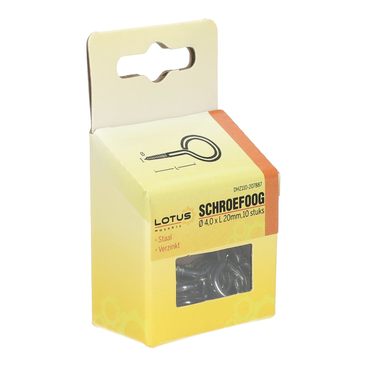 Schroefoog verzinkt 4,0 x 20 mm 10 stuks Lotus Schroefoog verzinkt 4,0 x 20 mm 10 stuks Lotus