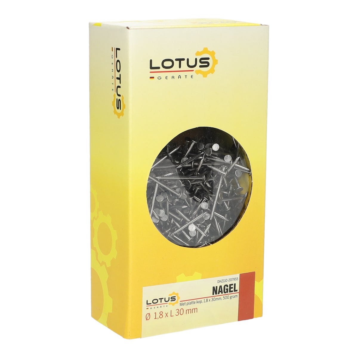 Nagel platte kop 1,8 x 30 mm 500 g Lotus Nagel platte kop 1,8 x 30 mm 500 g Lotus