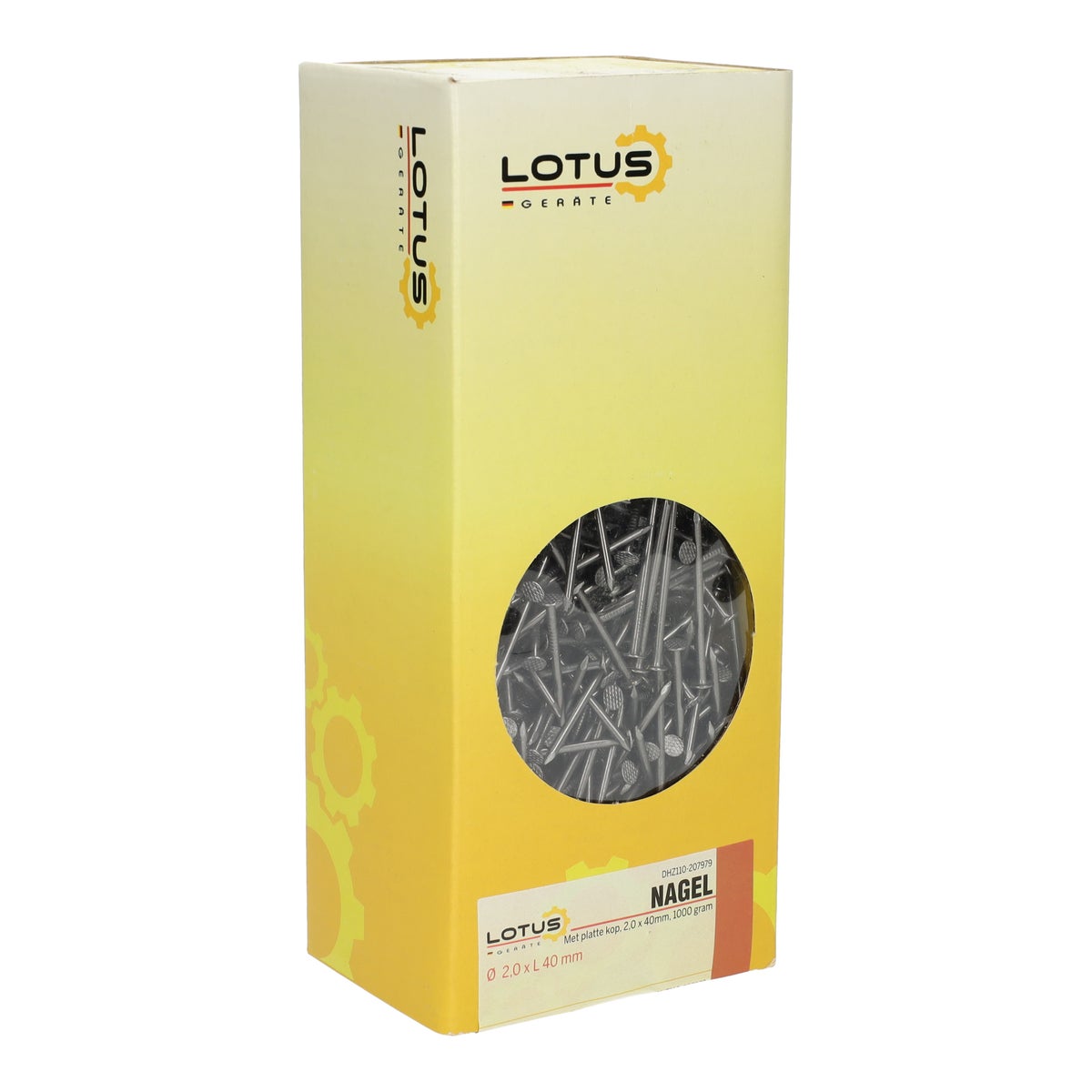 Nagel platte kop 2,0 x 40 mm 1 kg Lotus Nagel platte kop 2,0 x 40 mm 1 kg Lotus