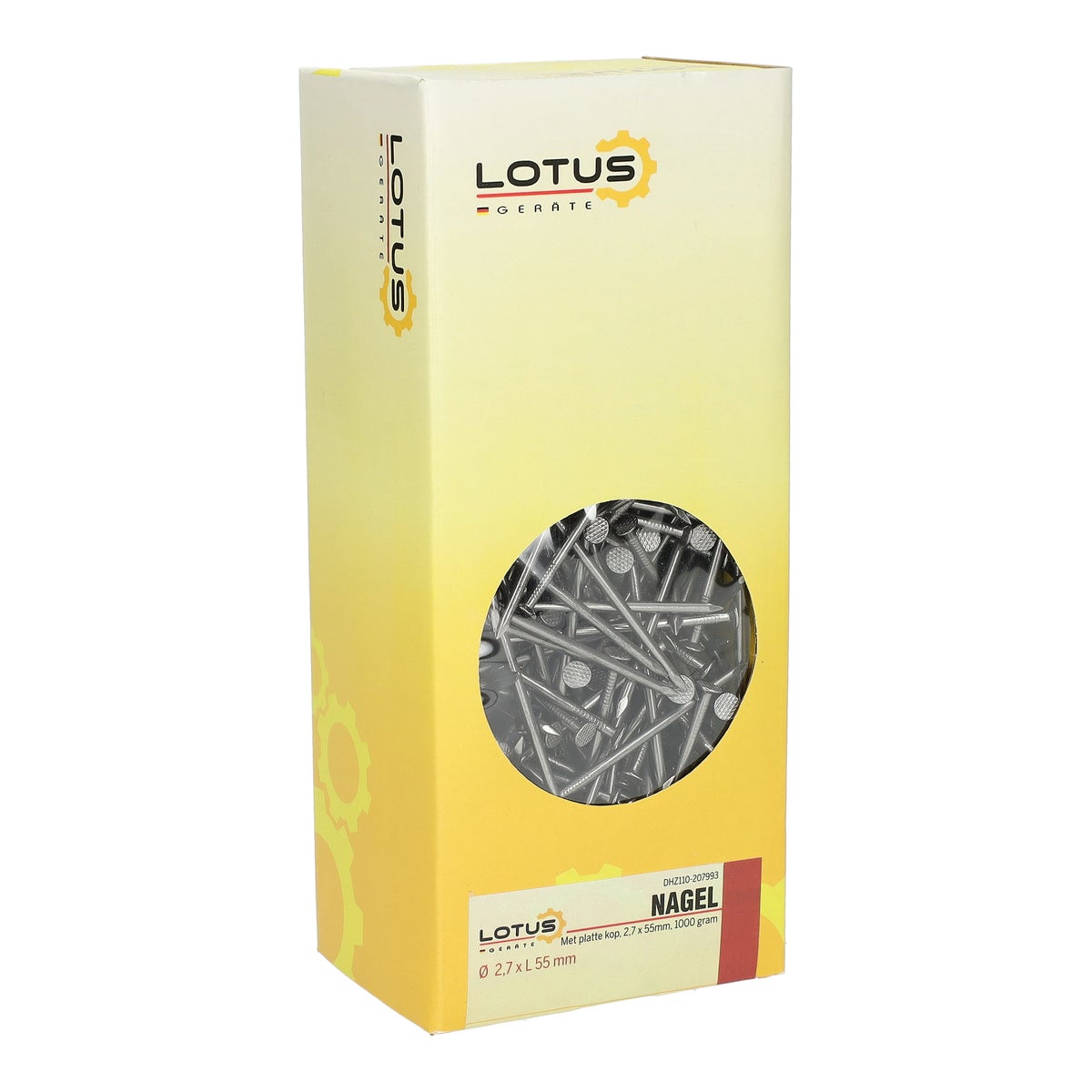 Nagel platte kop 2,7 x 55 mm 1 kg Lotus Nagel platte kop 2,7 x 55 mm 1 kg Lotus