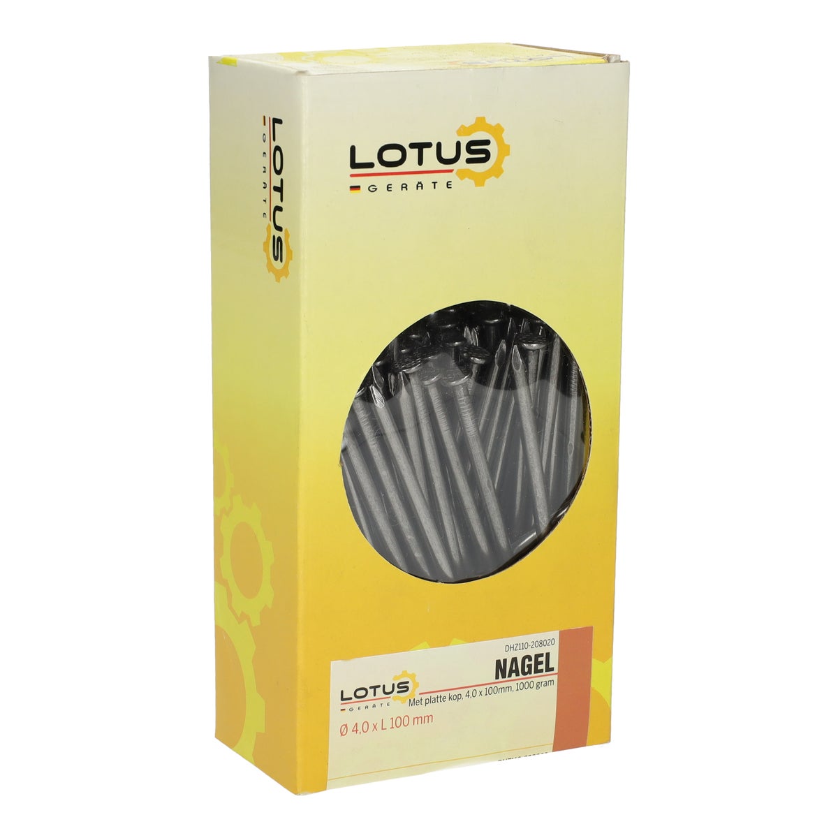 Nagel platte kop 4,0 x 100 mm 1 kg Lotus Nagel platte kop 4,0 x 100 mm 1 kg Lotus