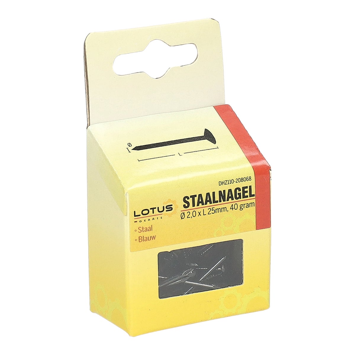 Staalnagel blauw 2,0 x 25 mm 40 g Lotus Staalnagel blauw 2,0 x 25 mm 40 g Lotus