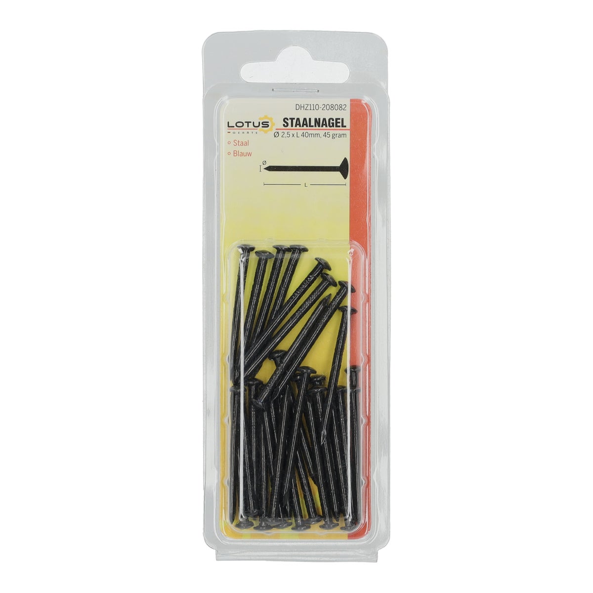 Staalnagel blauw 2,5 x 40 mm 45 g Lotus Staalnagel blauw 2,5 x 40 mm 45 g Lotus