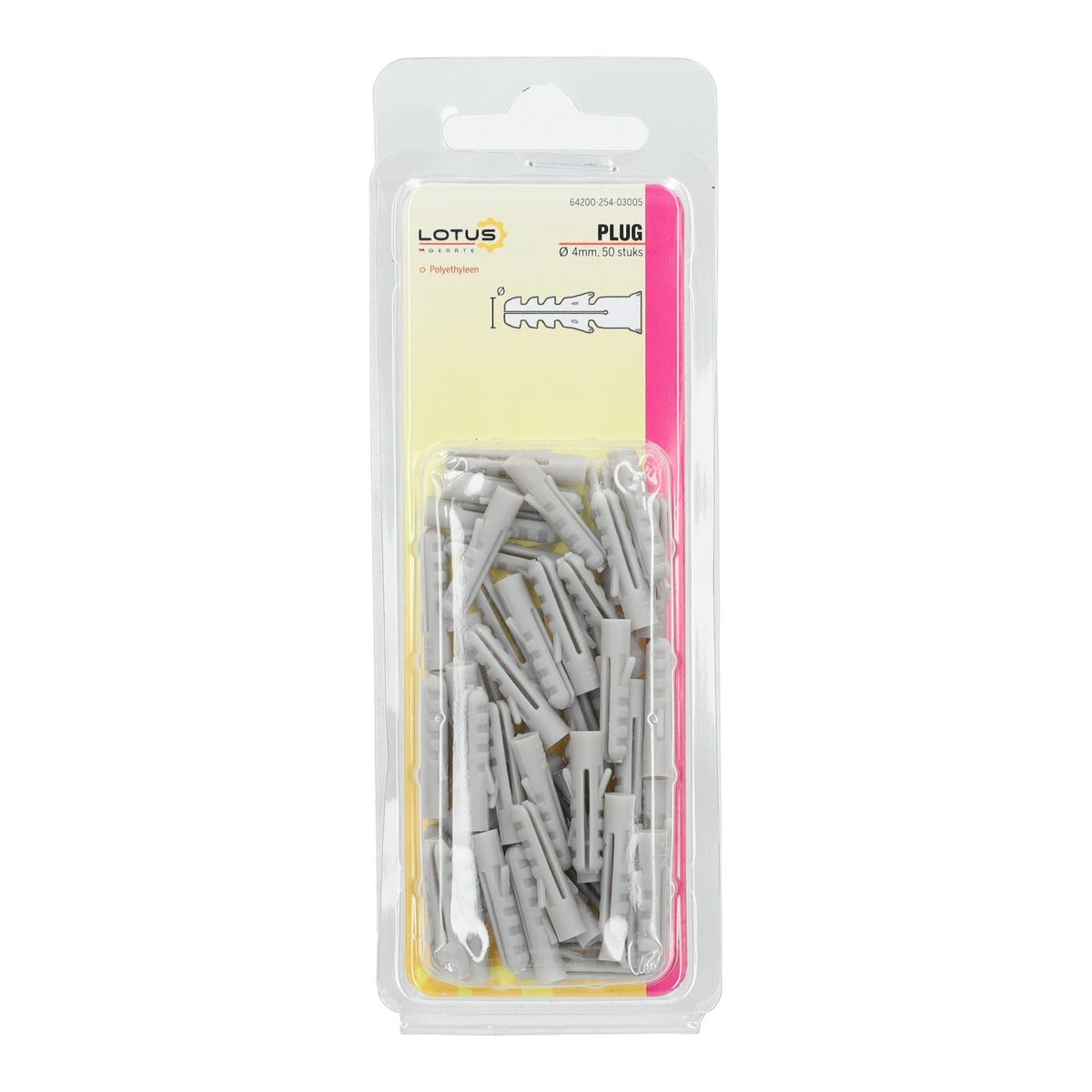 Plug PE 4 mm 50 stuks Lotus Plug PE 4 mm 50 stuks Lotus