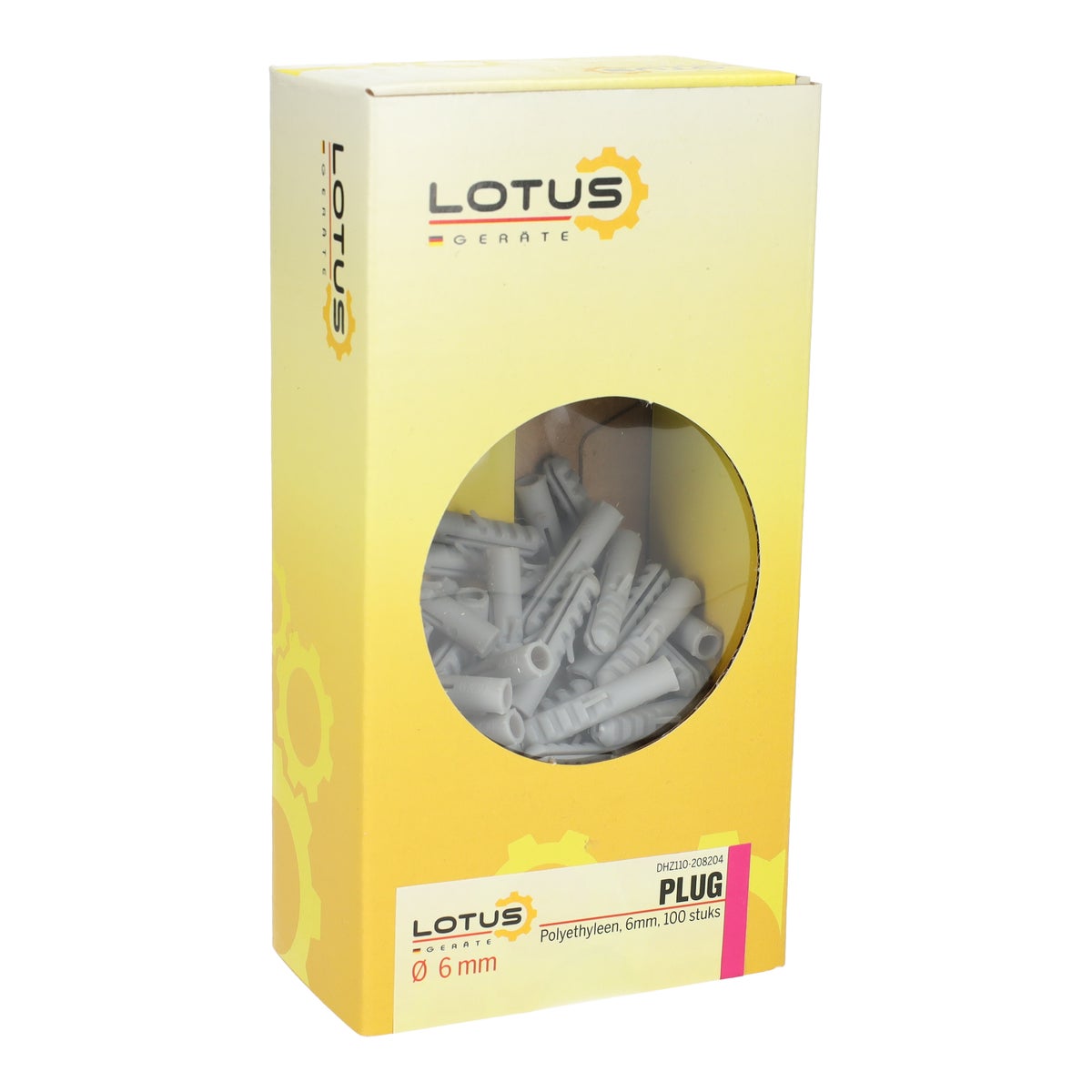 Plug PE 6 mm 100 stuks Lotus Plug PE 6 mm 100 stuks Lotus