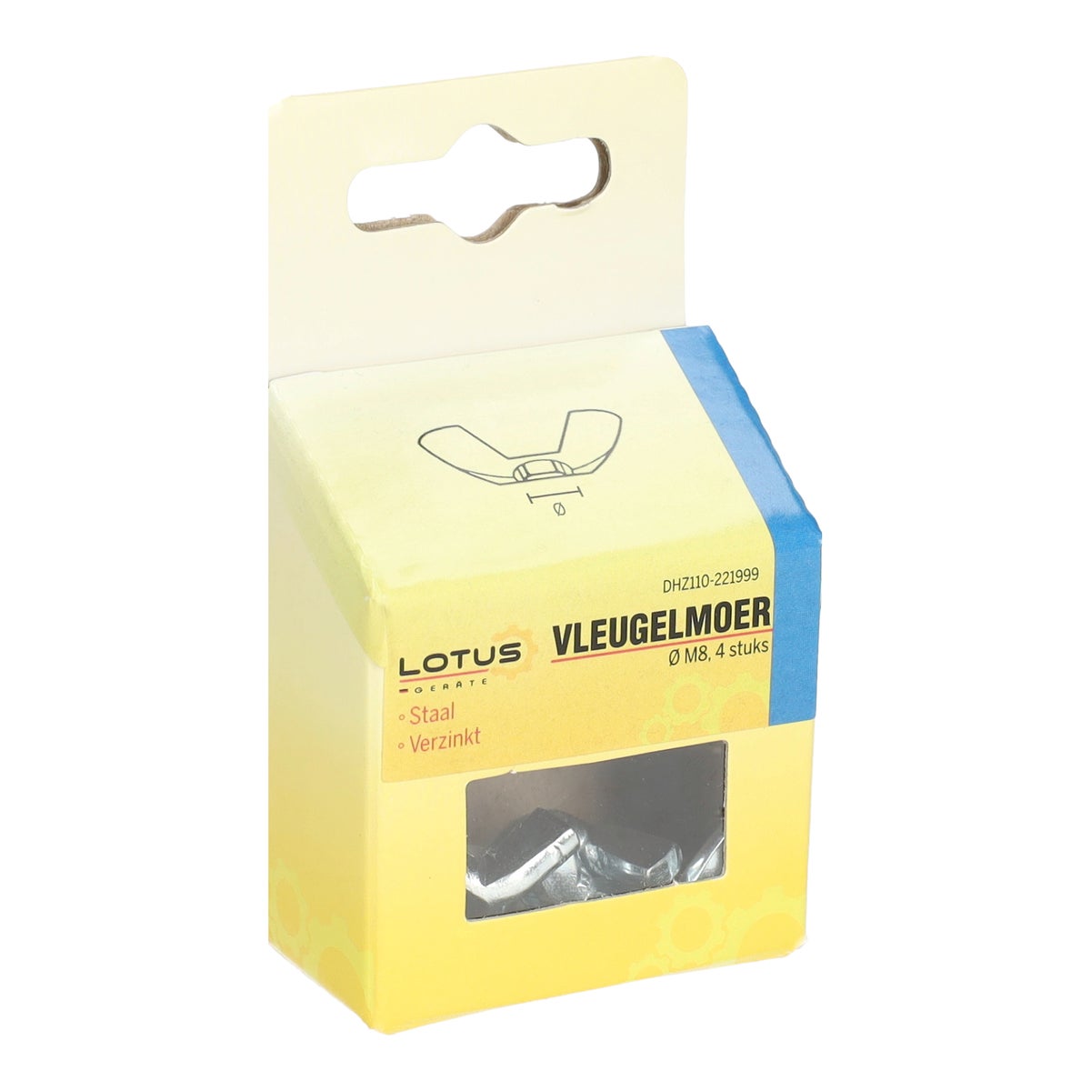 Vleugelmoer M8 4 stuks Lotus Vleugelmoer M8 4 stuks Lotus