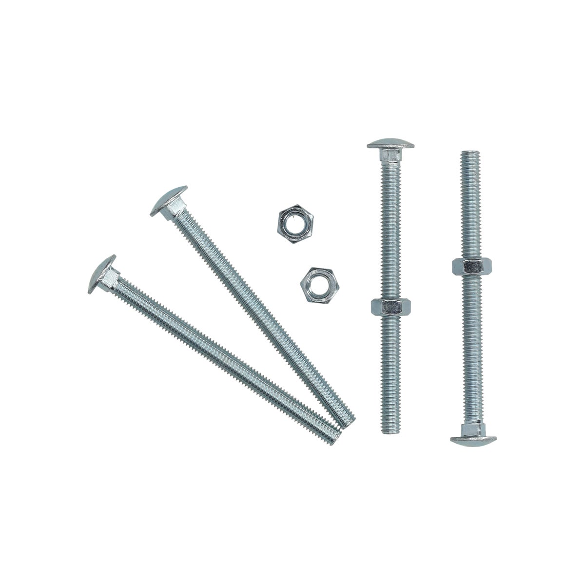 Houtbout en moer verzinkt M6 x 80 mm 4 stuks Lotus Houtbout en moer verzinkt M6 x 80 mm 4 stuks Lotus