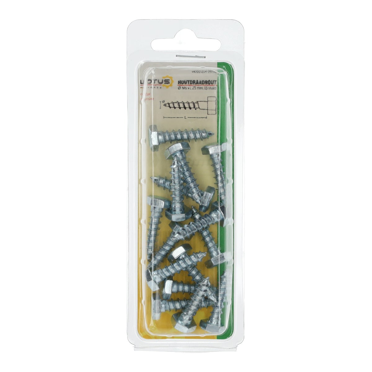 Houtdraadbout verzinkt 6 x 25 mm 15 stuks Lotus Houtdraadbout verzinkt 6 x 25 mm 15 stuks Lotus