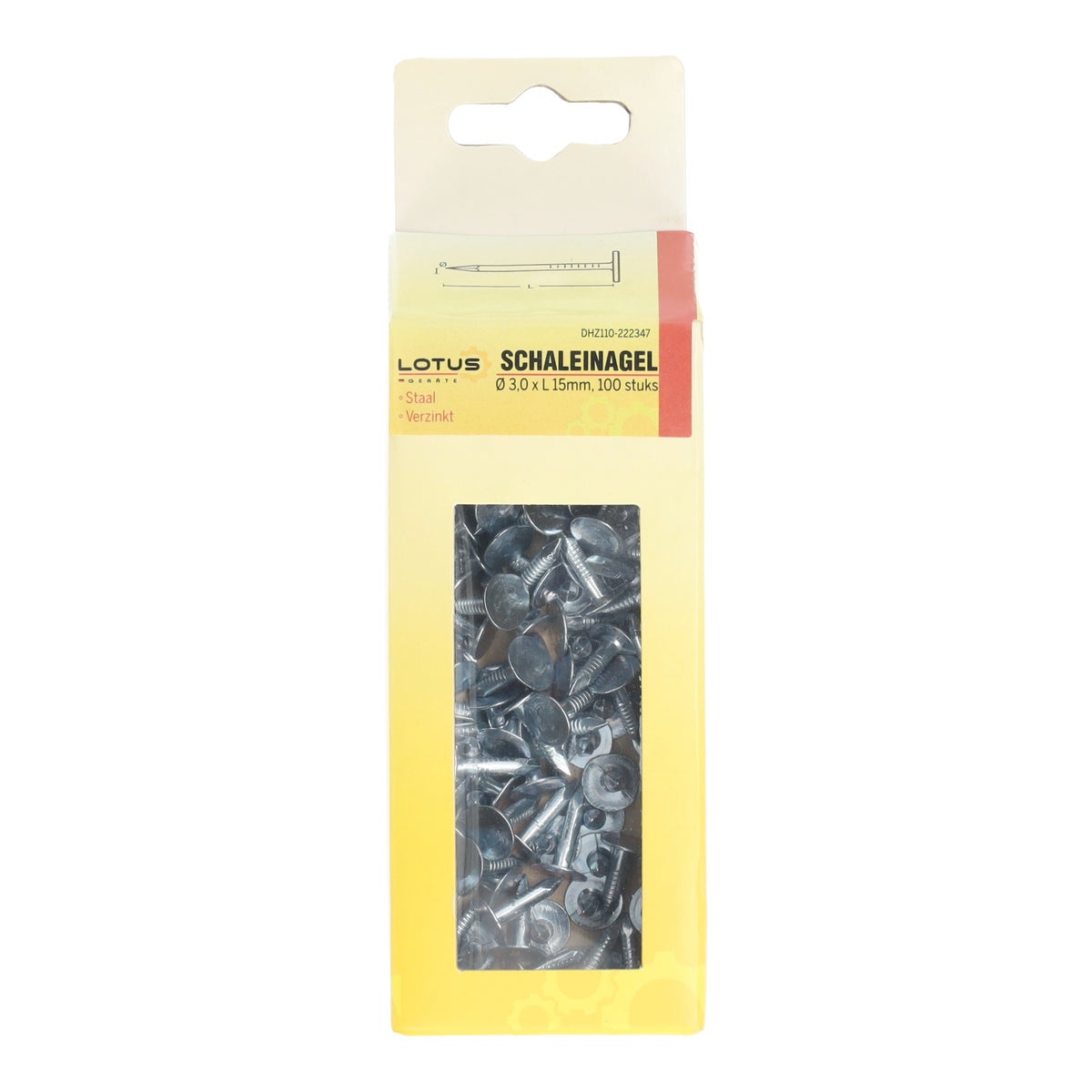 Schalienagel 3,0 x 15 mm 100 stuks Lotus Schalienagel 3,0 x 15 mm 100 stuks Lotus