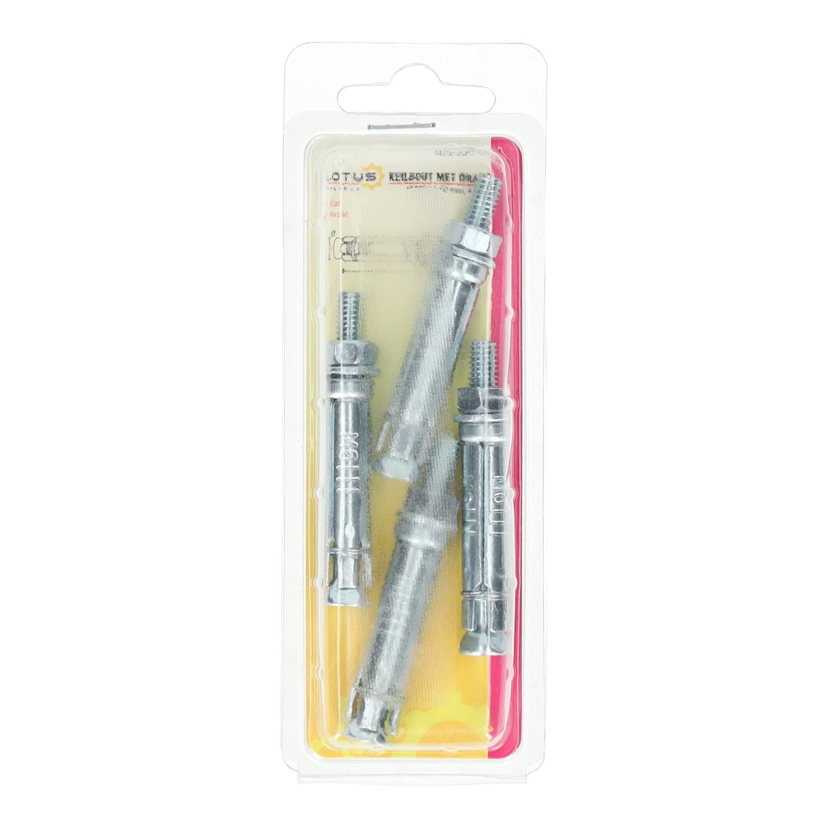 Keilbout met draad verzinkt M6 x 60 mm 4 stuks Lotus Keilbout met draad verzinkt M6 x 60 mm 4 stuks Lotus