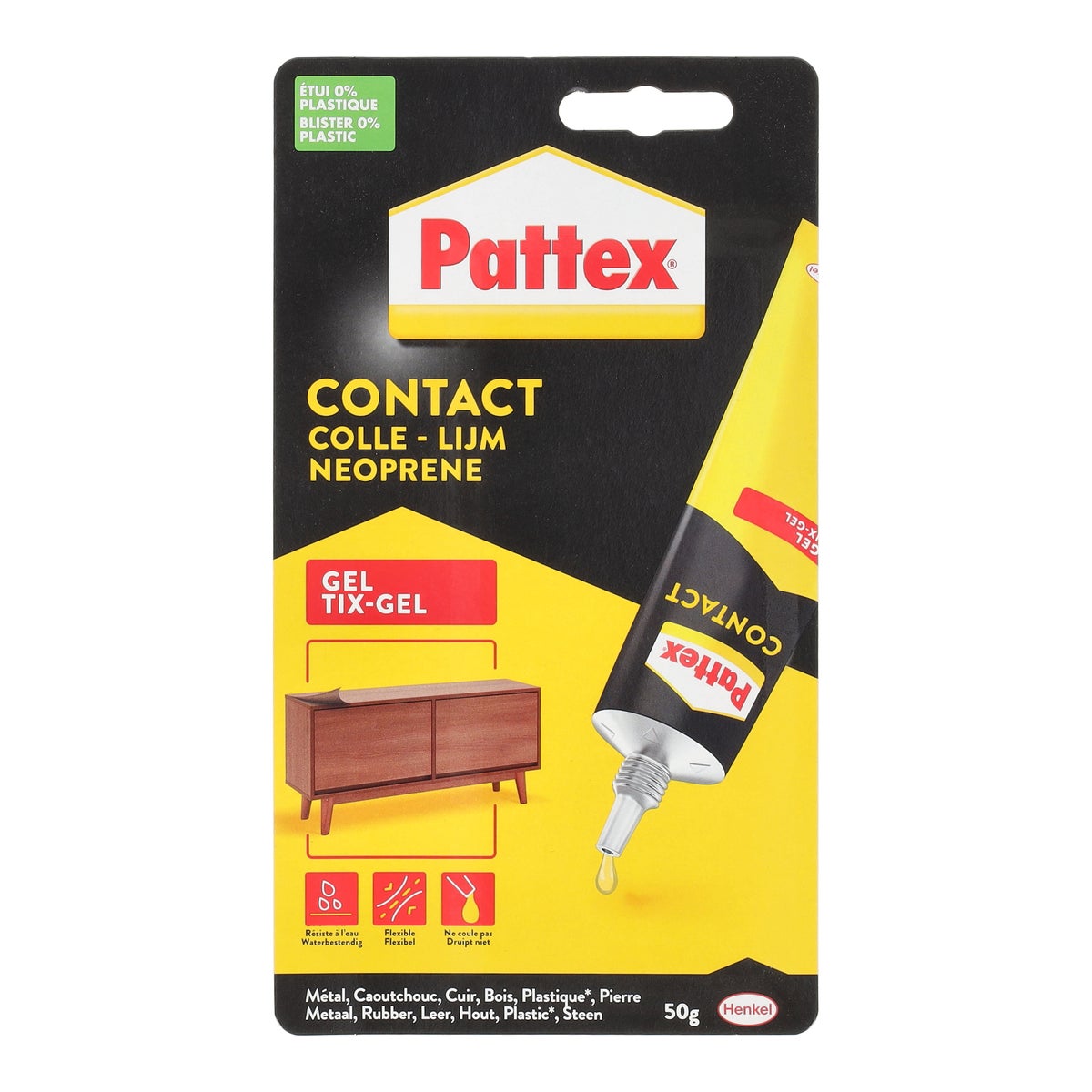 Contactlijm tix-gel 50G Pattex Contactlijm tix-gel 50G Pattex