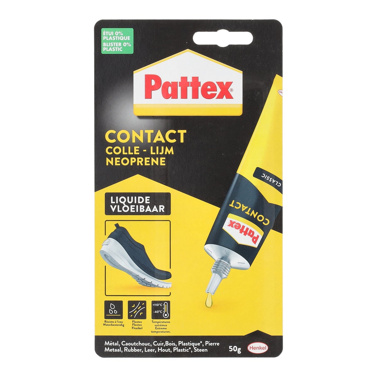 Contactlijm vloeibaar 50G Pattex Contactlijm vloeibaar 50G Pattex
