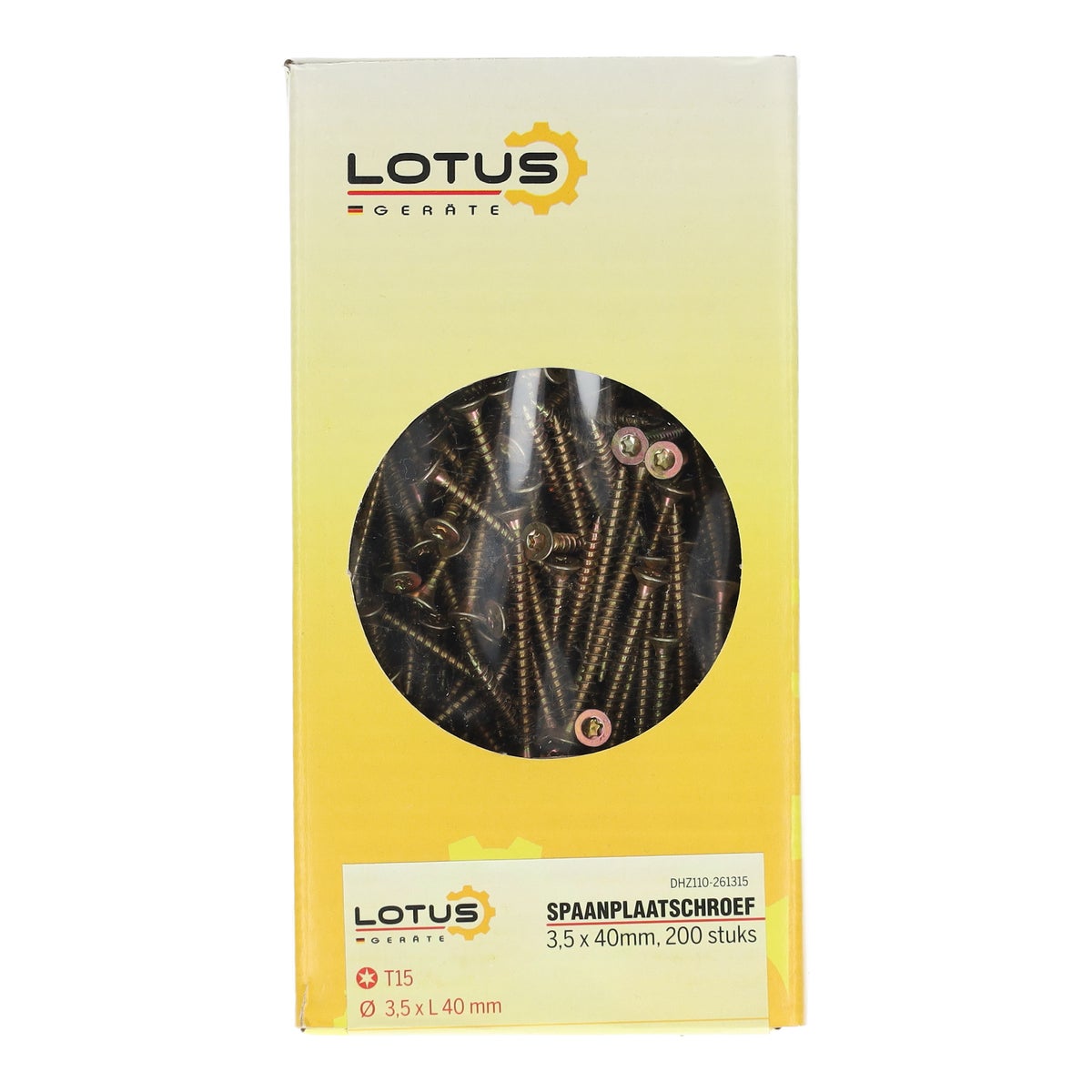 Spaanplaatschroef 3,5 x 40 mm 200 stuks Torx Spaanplaatschroef 3,5 x 40 mm 200 stuks Torx