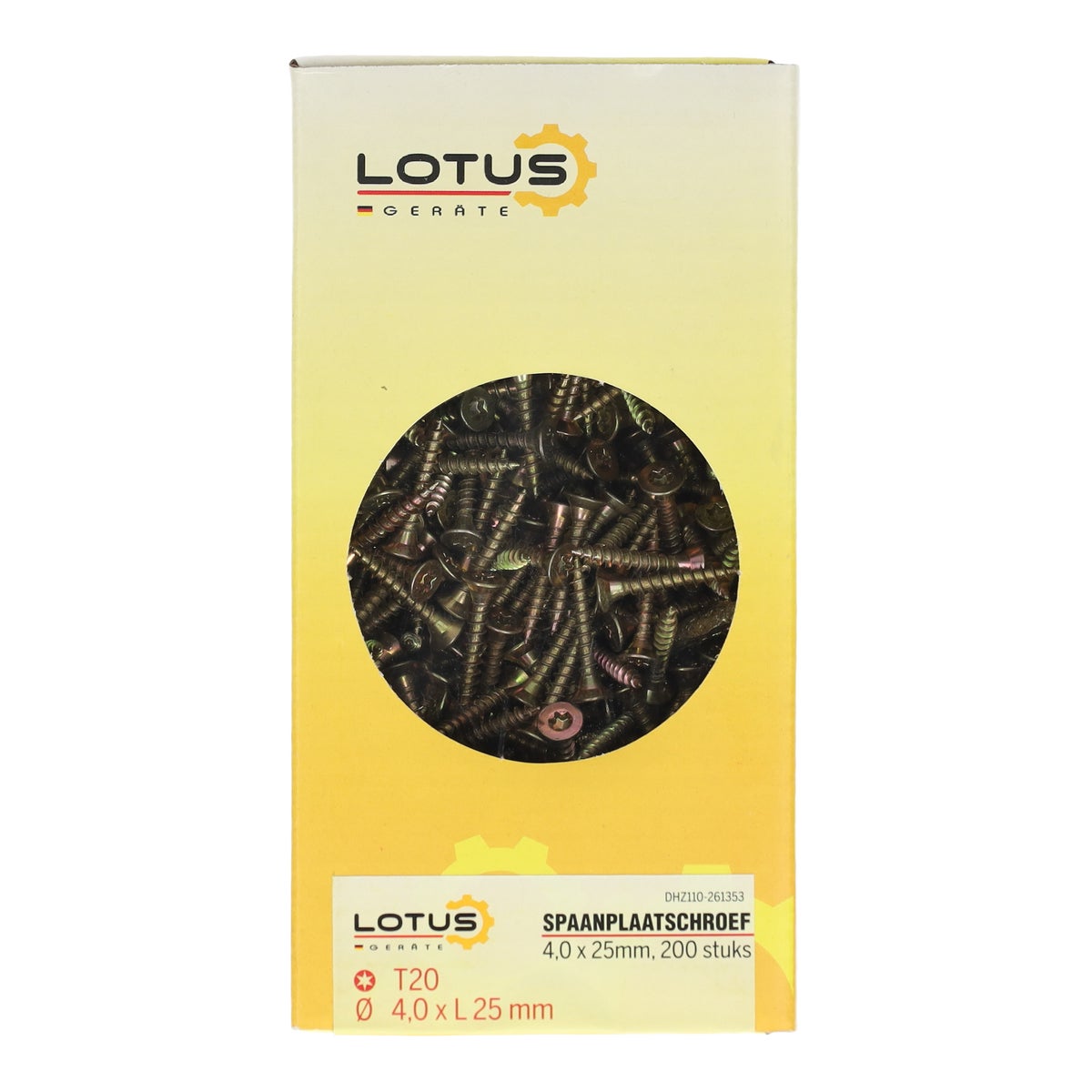 Spaanplaatschroef 4,0 x 25 mm 200 stuks Torx Spaanplaatschroef 4,0 x 25 mm 200 stuks Torx