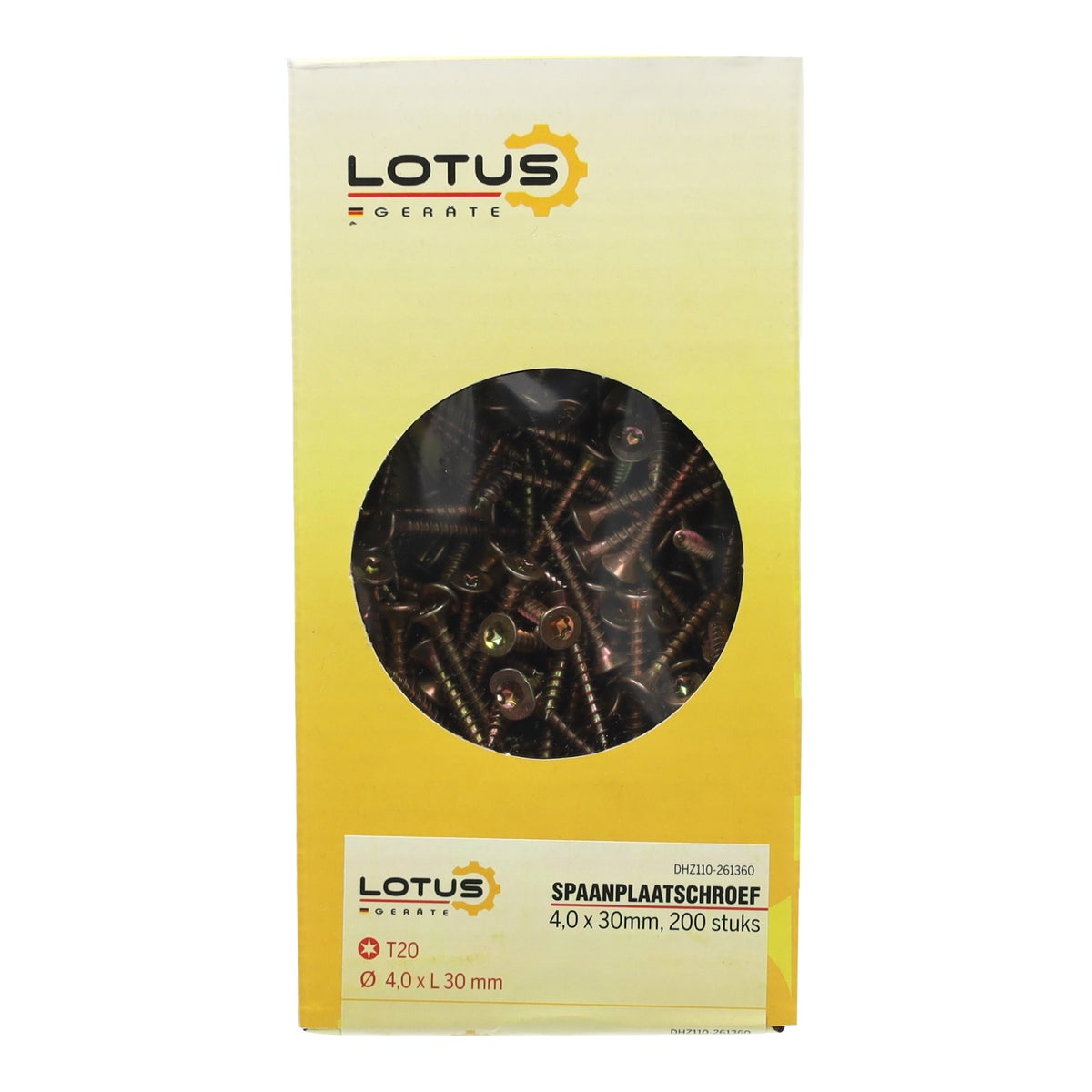 Spaanplaatschroef 4,0 x 30 mm 200 stuks Torx Spaanplaatschroef 4,0 x 30 mm 200 stuks Torx