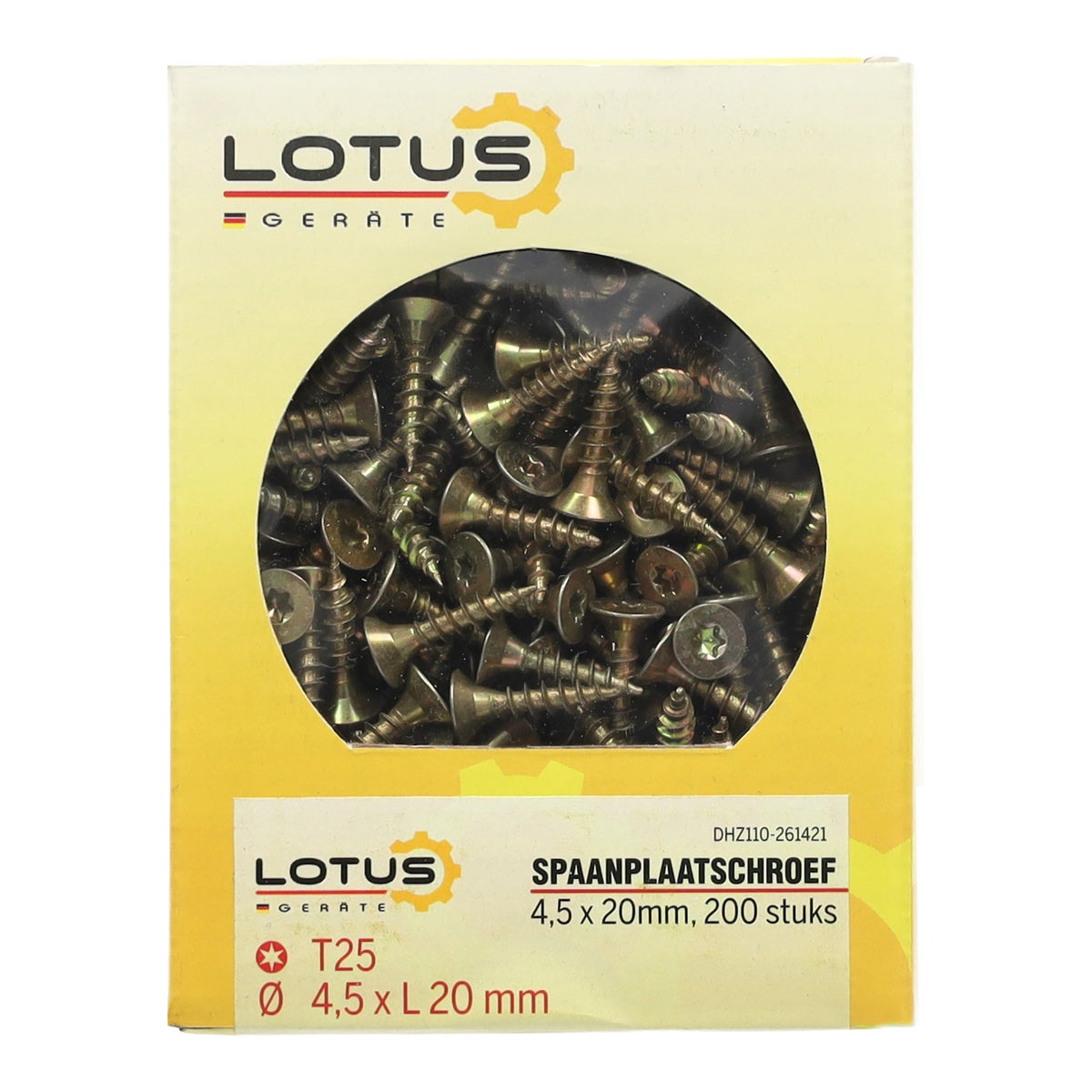 Spaanplaatschroef 4,5 x 20 mm 200 stuks Torx Spaanplaatschroef 4,5 x 20 mm 200 stuks Torx