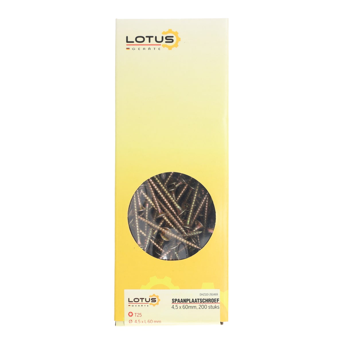 Spaanplaatschroef 4,5 x 60 mm 200 stuks Torx Spaanplaatschroef 4,5 x 60 mm 200 stuks Torx